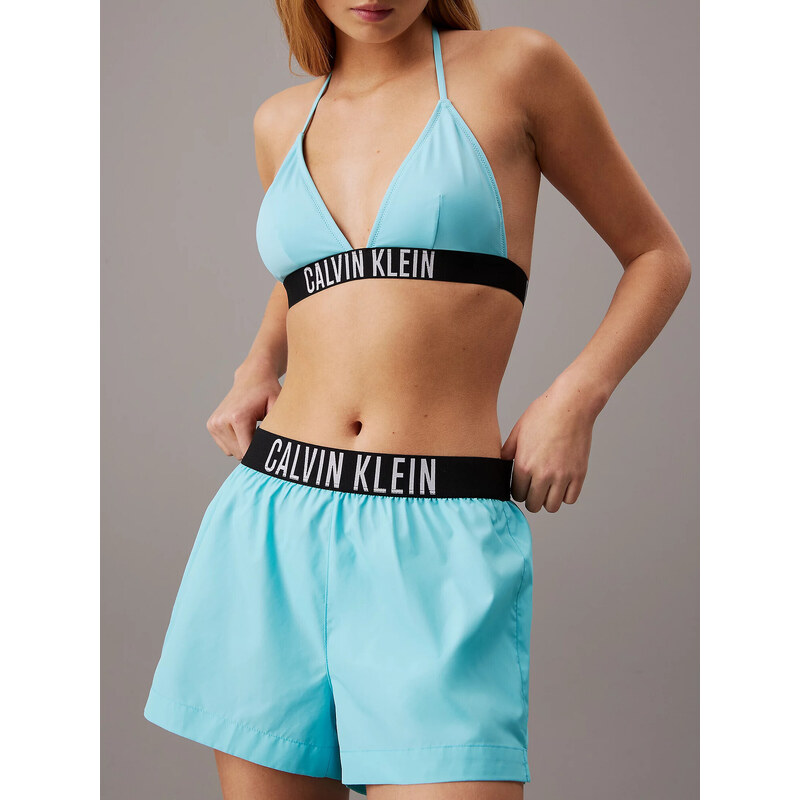 Dámske plážové šortky KW0KW02482 DCE light blue - Calvin Klein 55605228