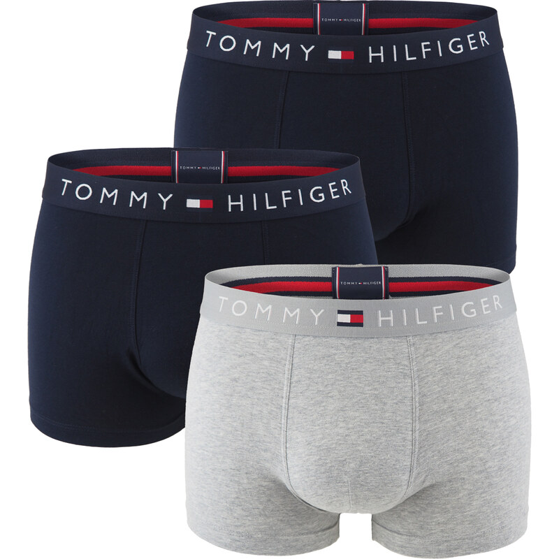 TOMMY HILFIGER - boxerky 3PACK TH original cotton signature deep core 56554663