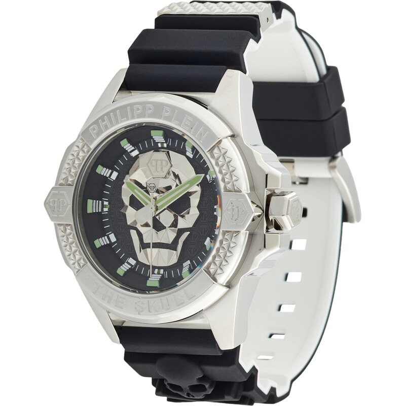 Philipp Plein Analógové hodinky THE $KULL mätová / čierna / strieborná 67790088