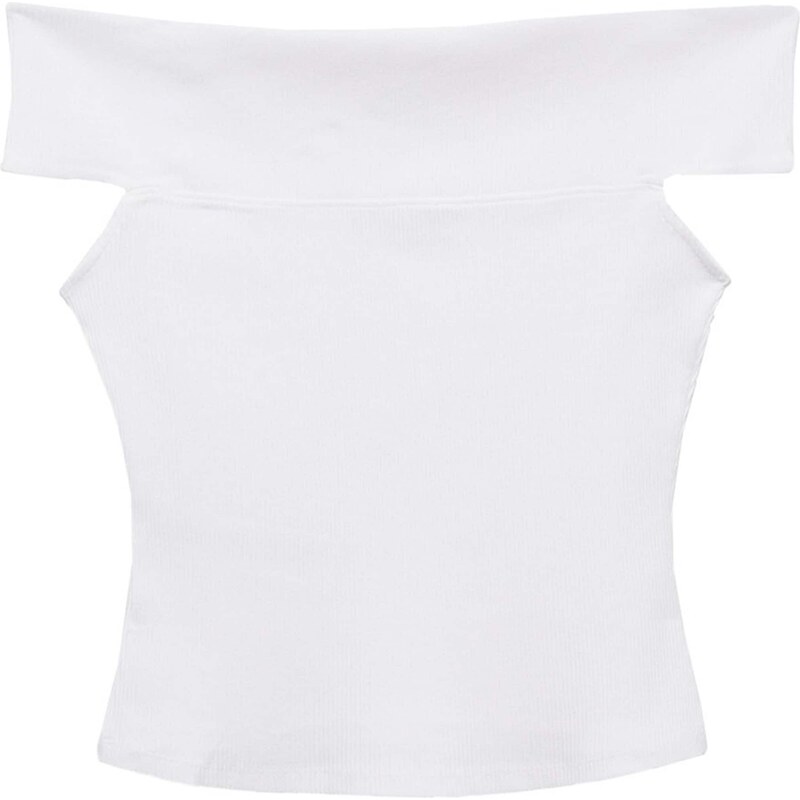 MANGO Vyšívaný top BACALARY biela 55648017