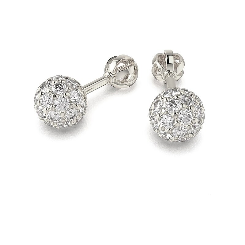 Žatecký Briliantové náušnice z bieleho zlata 23224B/B 32841831