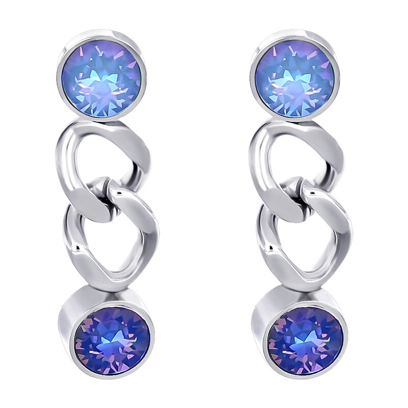 CRYSTalp Slušivé náušnice s modrými kryštálmi 42295.BLU.E 66591200