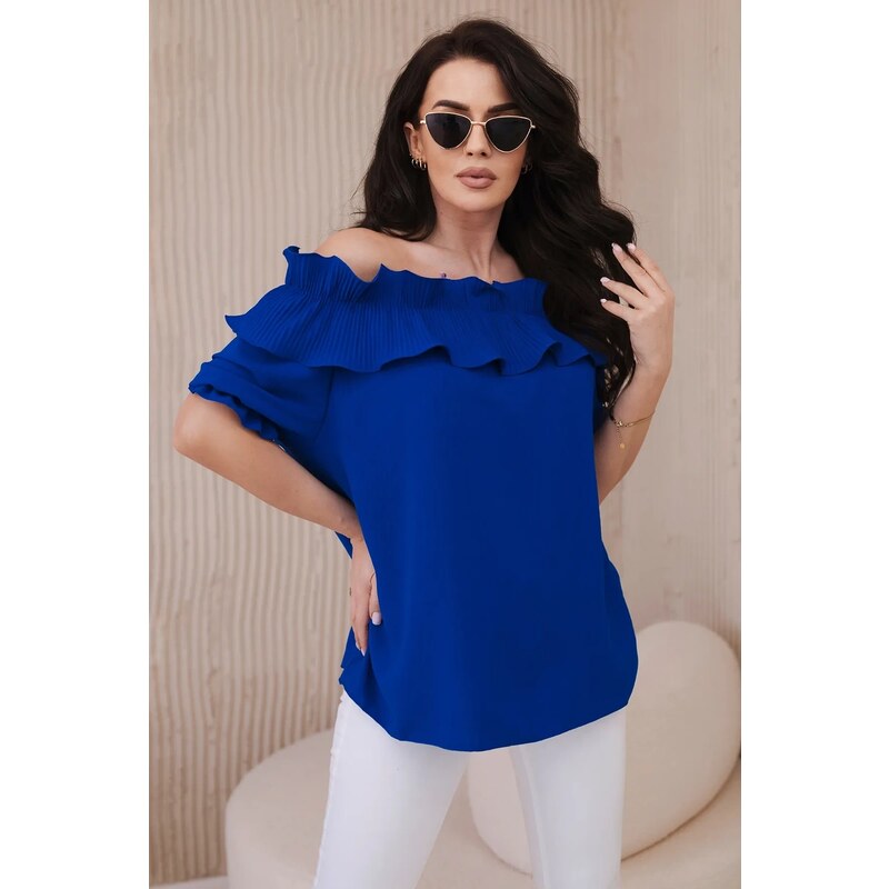 Španielska blúzka Kira s ozdobným volánom 62602043