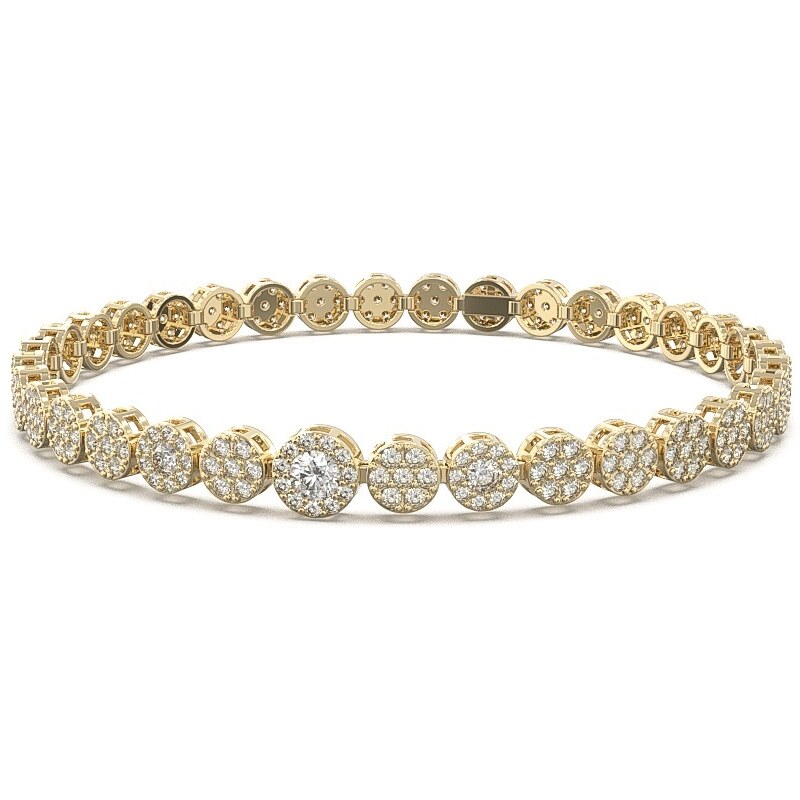 Briliantový náramok zo žltého zlata 2522B/ZXX 45964280