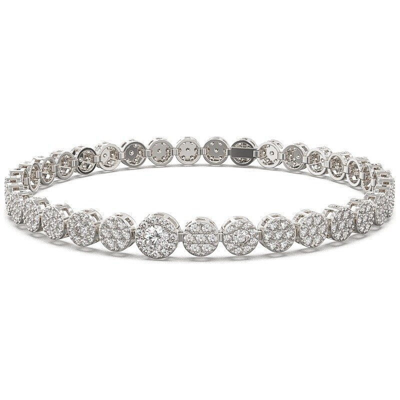 Briliantový náramok z bieleho zlata 2522B/BXX 45968498