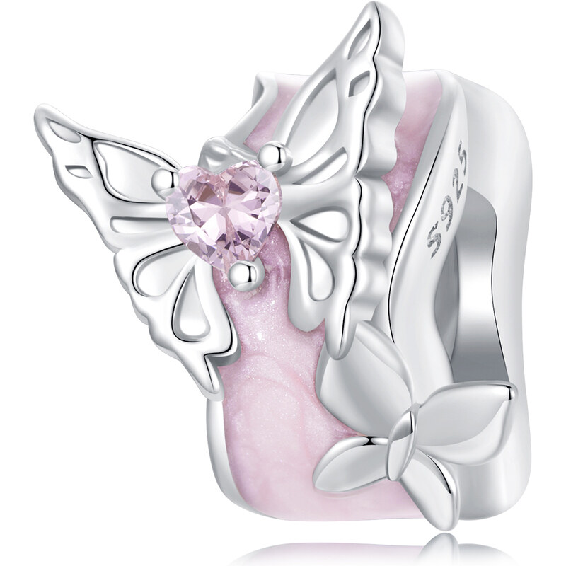 Royal Fashion strieborný prívesok Lúka motýľov 56574010