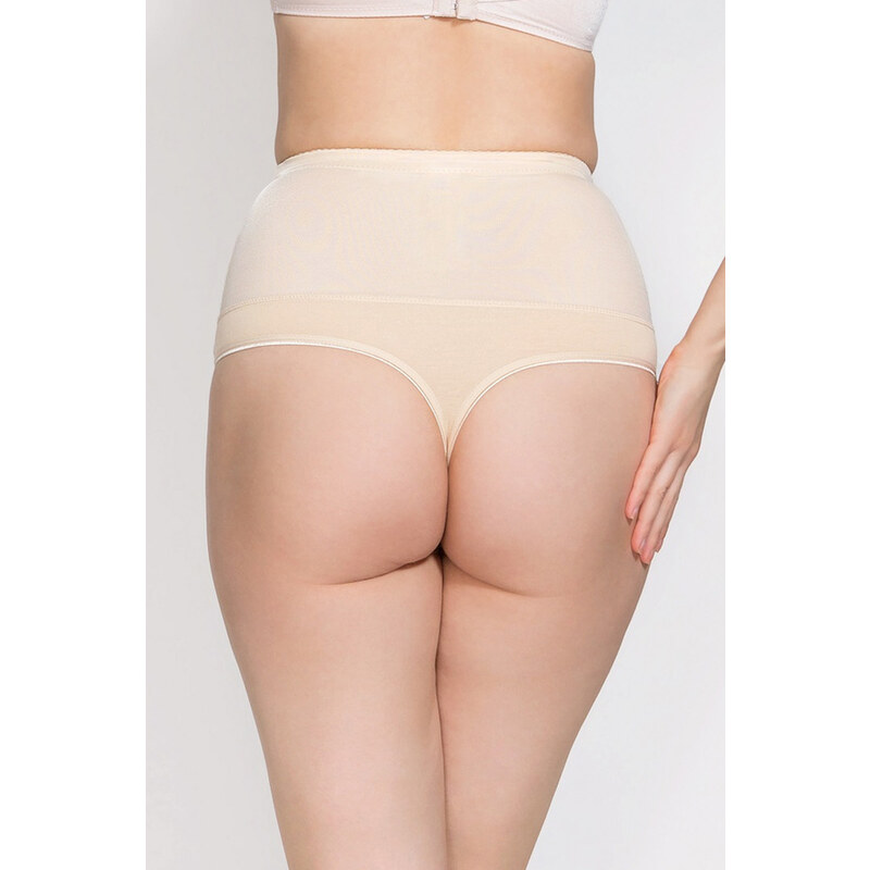 Mitex Sťahovacie nohavičky tangá s vyšším pásom Iga béžové, Farba 46466293