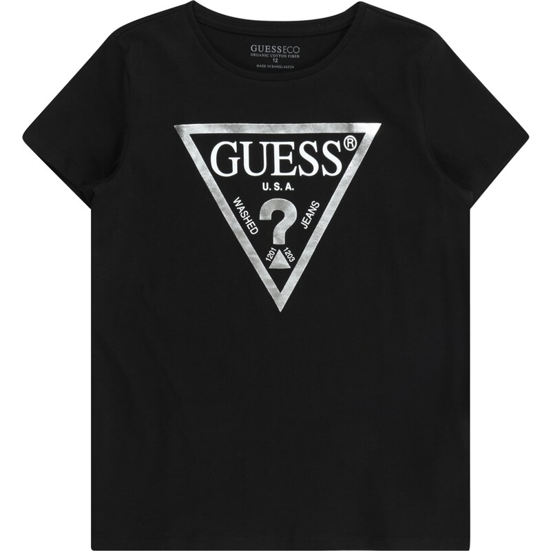 GUESS Tričko čierna / strieborná 55779940