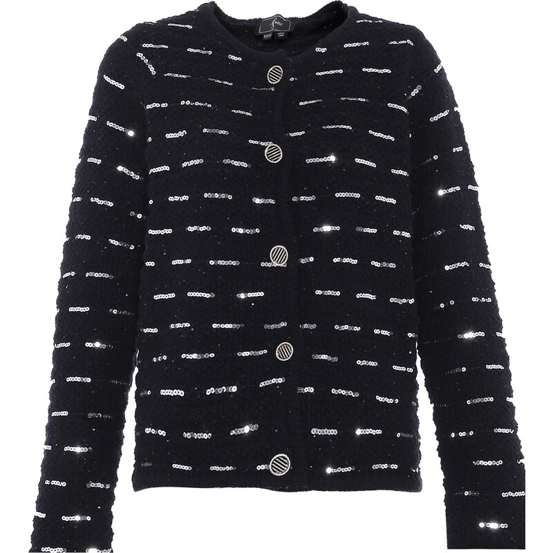 faina Kardigán čierna / strieborná 56103153