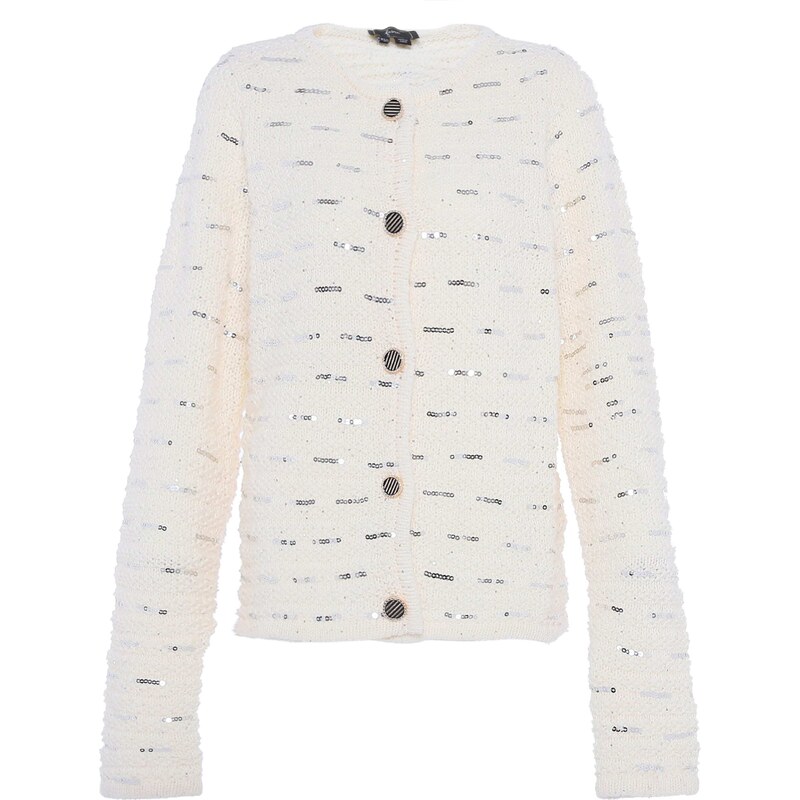 faina Kardigán strieborná / biela 56103158