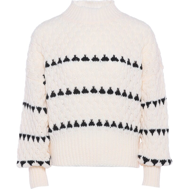 faina Sveter čierna / biela ako vlna 57221232