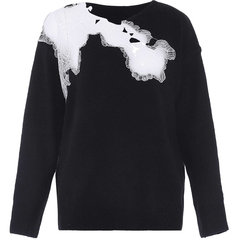 faina Sveter čierna / biela 57221253