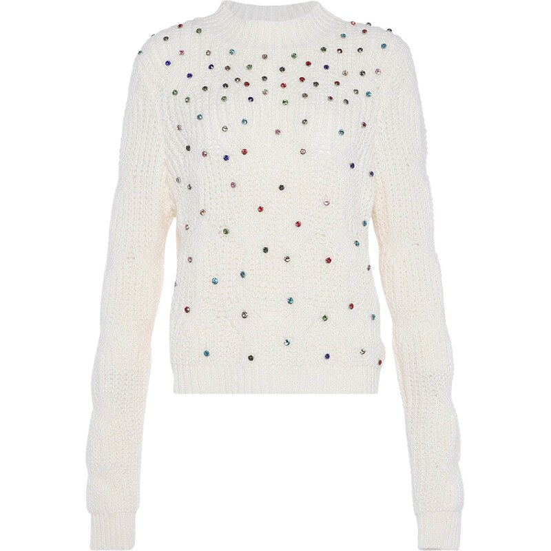 faina Sveter modrá / zelená / červená / biela ako vlna 57221246