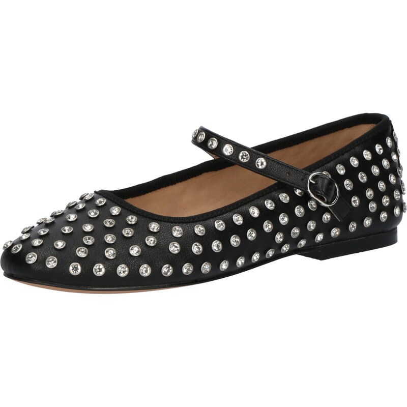 STEVE MADDEN Baleríny s ramienkom Vinetta-R čierna / strieborná / 66857944