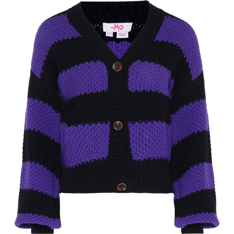 MYMO Kardigán tmavofialová / čierna 56335550