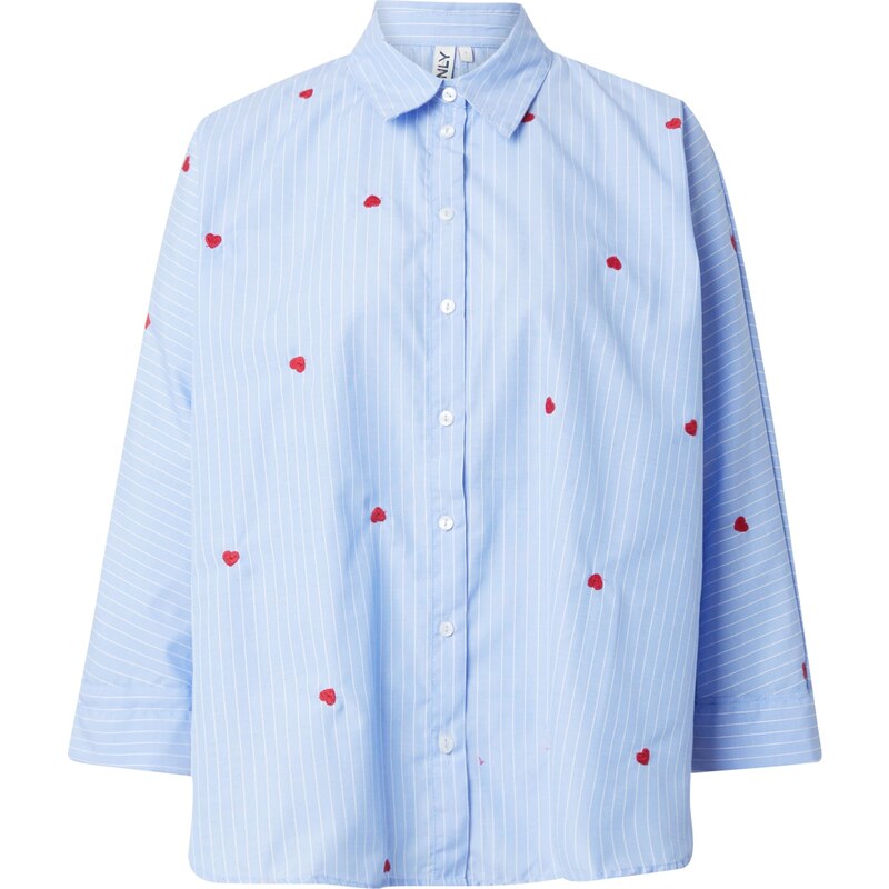 ONLY Blúzka ONLNew Lina Grace svetlomodrá / červená / biela 55752076