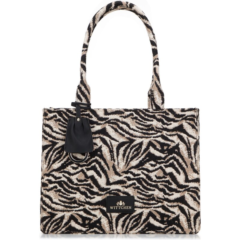 Wittchen Shopperka v zvieracom vzore béžovo-čierna 66604383