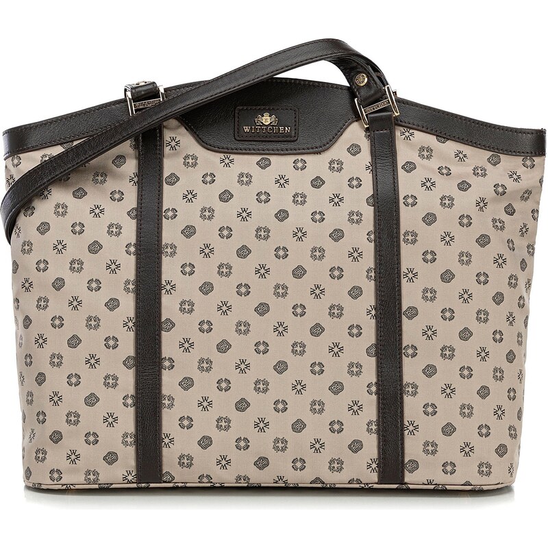 shopper kabelka Wittchen vyrobená zo žakáru a kože s monogramami, 66065999