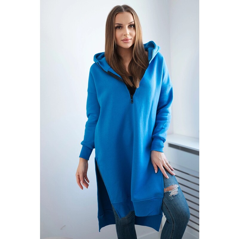 Zateplená mikina Heidi s bočnými rázporkami 65410344