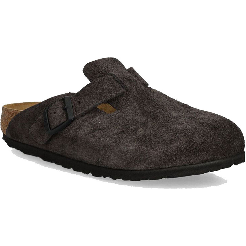 Birkenstock Boston LEVE Velvet Grey Narrow Fit 65400194