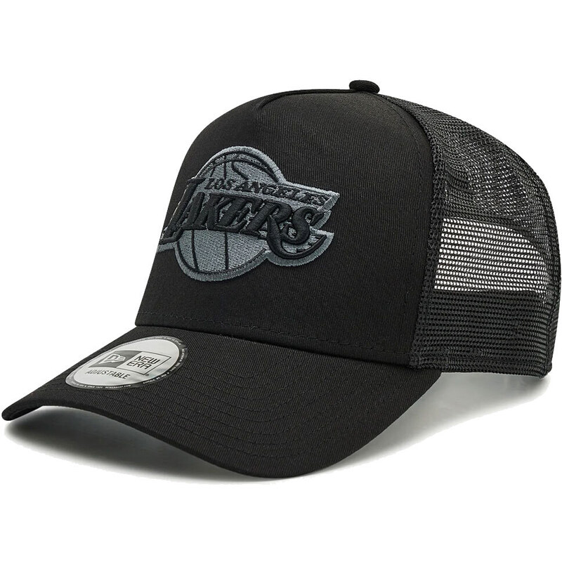 New Era LA Lakers Tonal Black A-Frame Trucker Cap 65400201