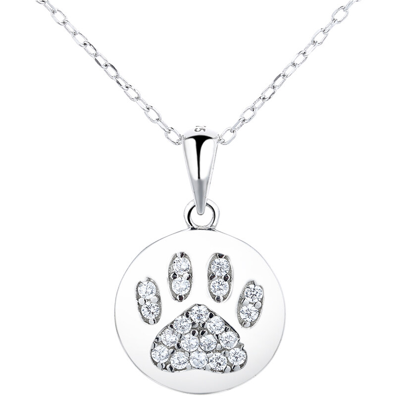 MAJYA Strieborný prívesok s retiazkou TLAPKA 11048 64581955