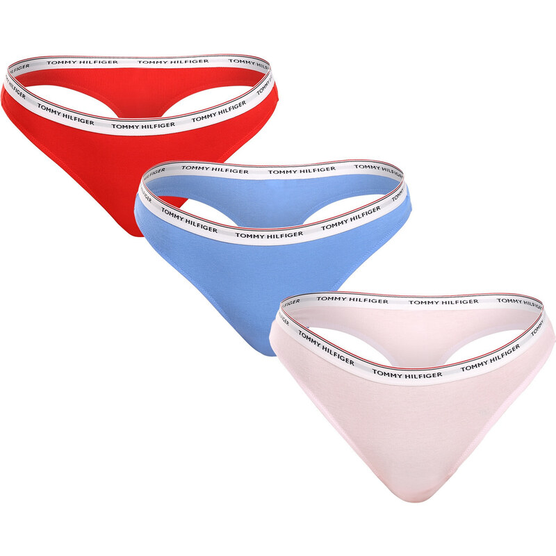 3PACK dámske tangá Tommy Hilfiger nadrozmer viacfarebná (UW0UW04894 55846608