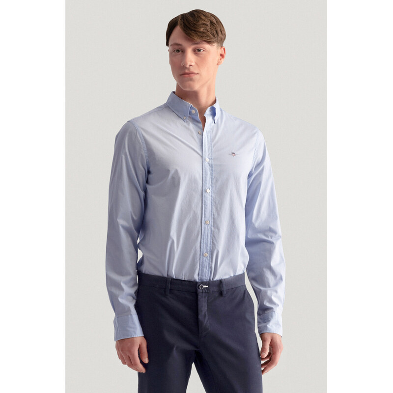 KOŠEĽA GANT SLIM CLASSIC POPLIN SHIRT LIGHT BLUE 67313386