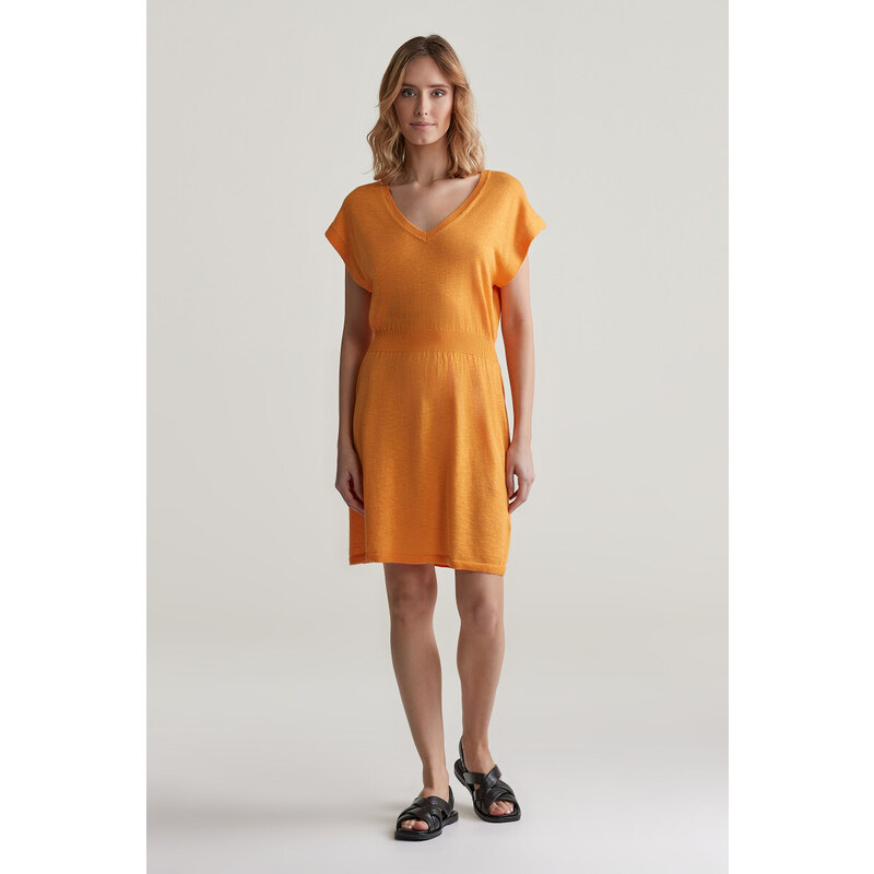 ŠATY GANT LINEN BLEND DRESS MEDAL YELLOW 50997538