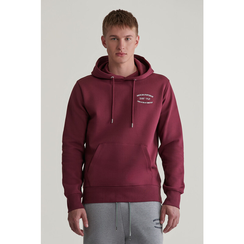 MIKINA GANT SMALL GRAPHIC SWEAT HOODIE WINE RED 55856984