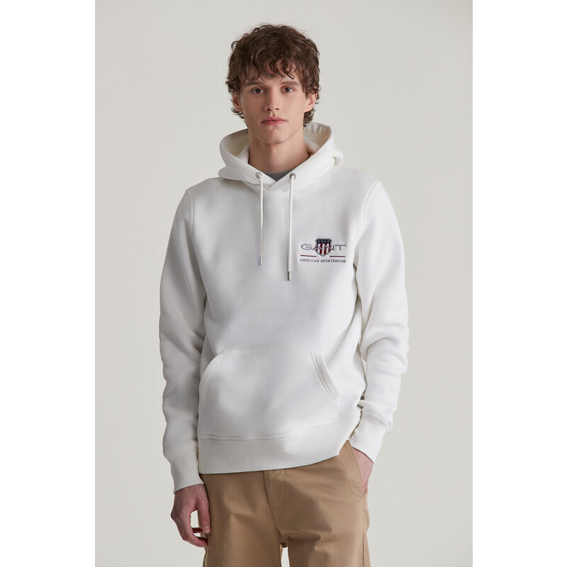 MIKINA GANT REG MEDIUM ARCHIVE SHIELD HOODIE EGGSHELL 55857004