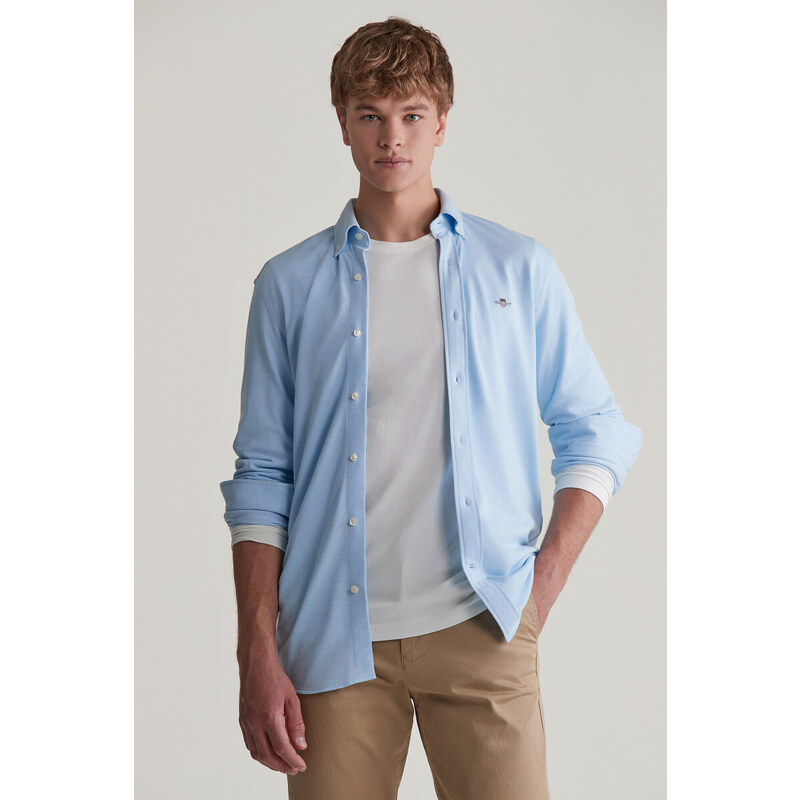 KOŠEĽA GANT REG JERSEY PIQUE SHIRT CAPRI BLUE 55857020