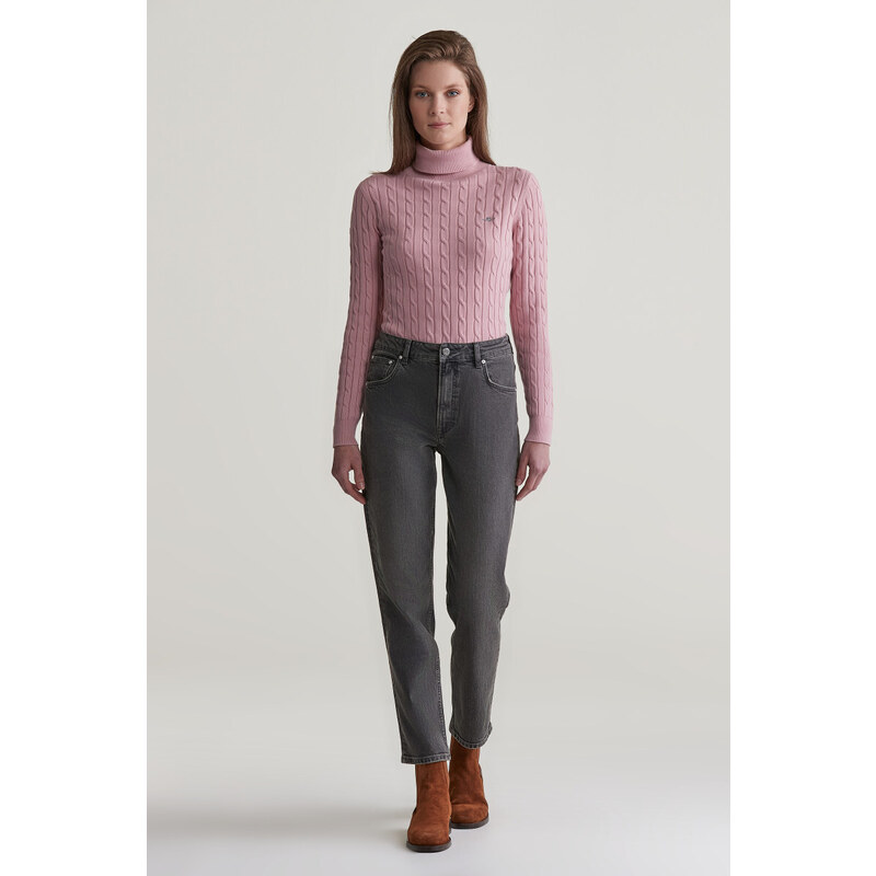 DŽÍNSY GANT STRAIGHT CROPPED JEANS BLACK VINTAGE