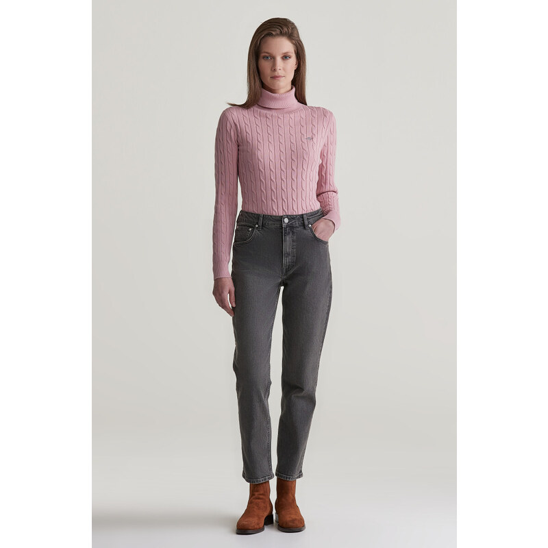 DŽÍNSY GANT STRAIGHT CROPPED JEANS BLACK VINTAGE