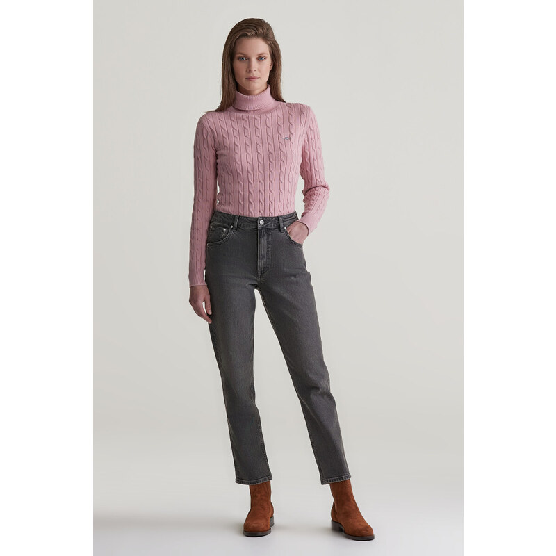 DŽÍNSY GANT STRAIGHT CROPPED JEANS BLACK VINTAGE