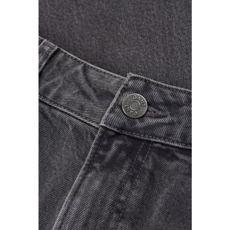 DŽÍNSY GANT STRAIGHT CROPPED JEANS BLACK VINTAGE