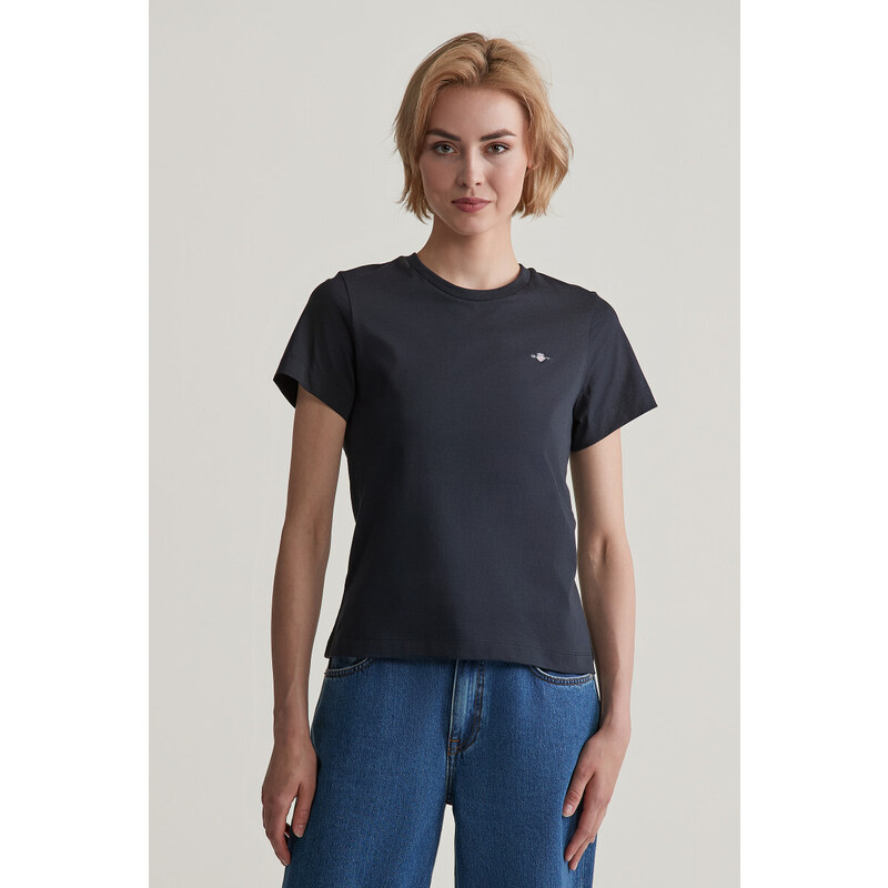 TRIČKO GANT REG SHIELD SS T-SHIRT BLACK 55857031