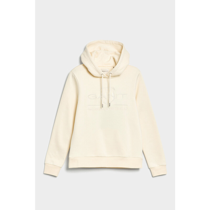 MIKINA GANT REG TONAL SHIELD HOODIE LINEN 55857076
