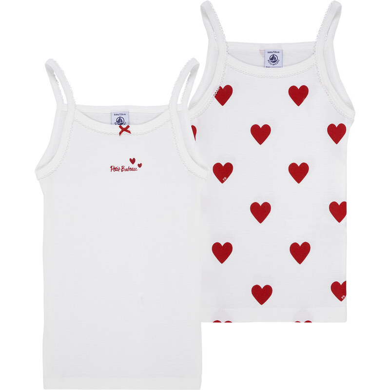Petit Bateau Tielka a tričká bez rukávov LOT DEBARDEUR X2 Petit Bateau 64727973