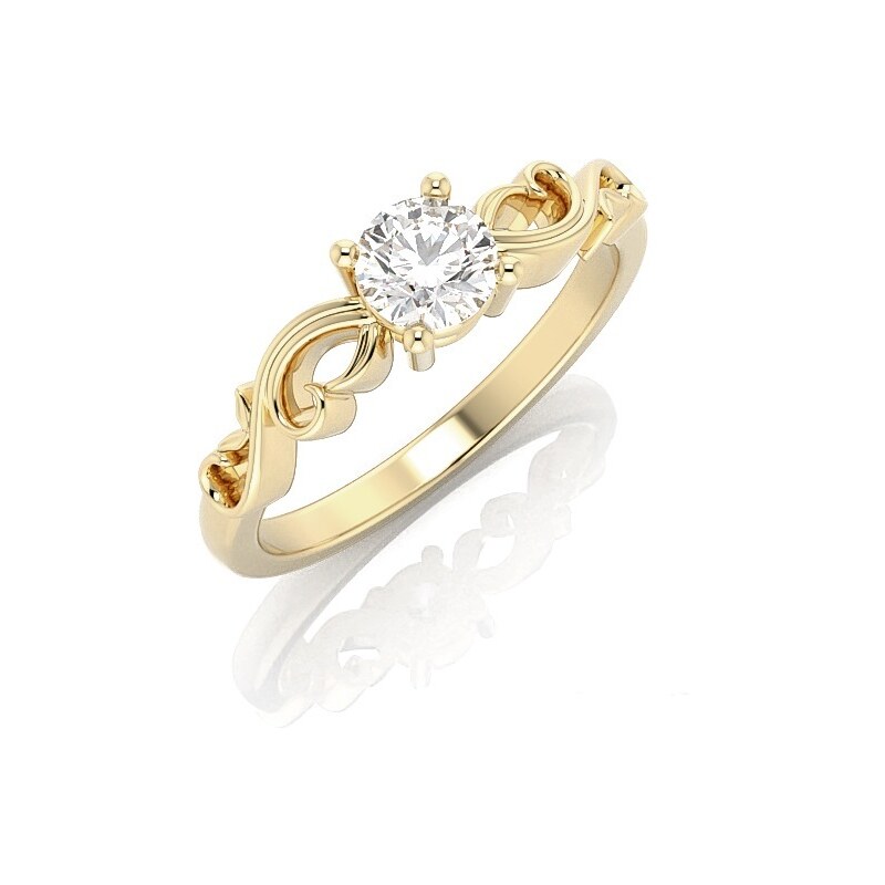 Briliantový dámsky prsteň zo žltého zlata 22190B/ZX 44071180