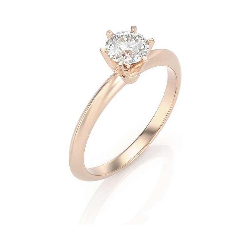 Solitaire prsteň z ružového zlata 22187/RX 43243530