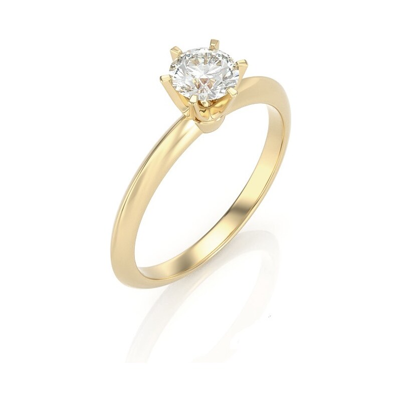 Solitaire prsteň zo žltého zlata 22187/ZX 43237382