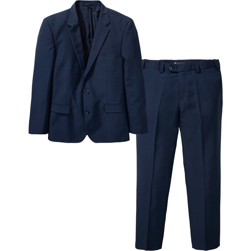bonprix Oblek (2-dielny) Slim Fit, farba modrá 44793453
