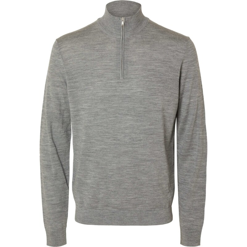 SELECTED Sveter SLHTray sivá melírovaná 56573593