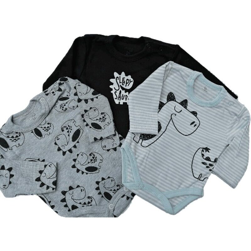 Koala Baby Kojenecké body Sleepy Saurus 3ks 55883719