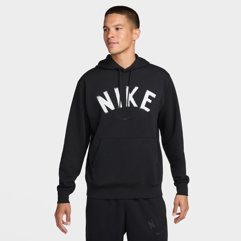 Nike Swoosh Mens Dri-FIT French Terry Pullover Fitness Hoodie BLACK 55884212