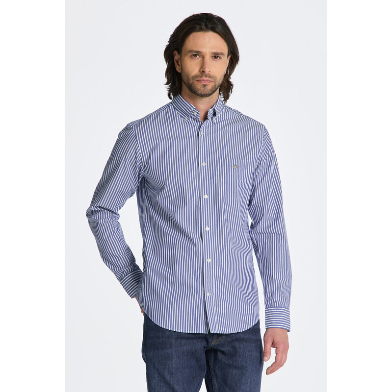 KOŠEĽA GANT REG CLASSIC POPLIN STRIPE SHIRT COLLEGE BLUE 67313123