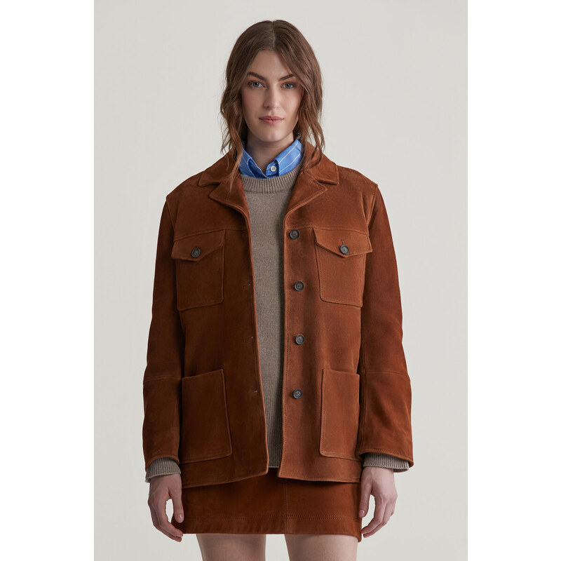 SAKO GANT SUEDE BLAZER CACAO 55886291