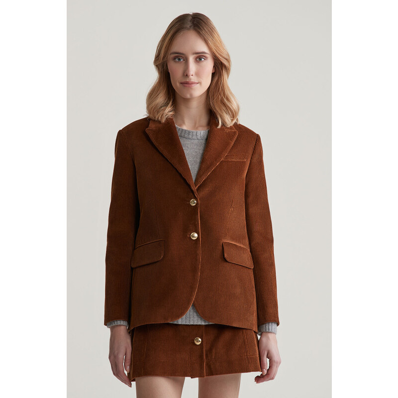 SAKO GANT REG CORD BLAZER CACAO 55886292