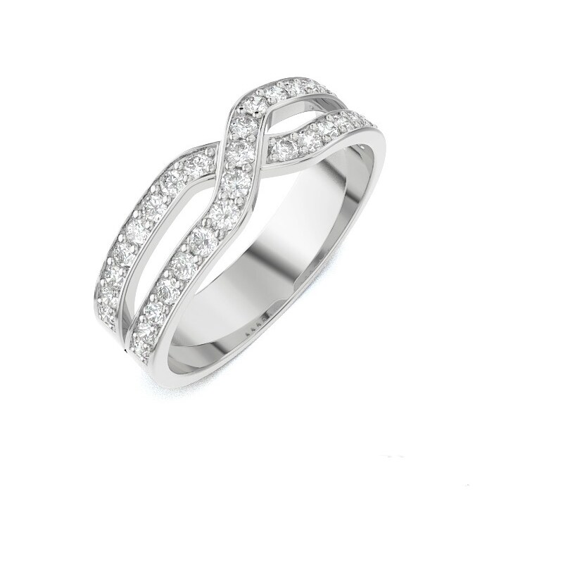 Briliantový prsteň z bieleho zlata 22174B/BX 41695308